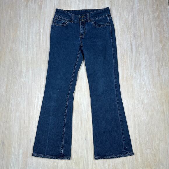 Patagonia Mid Rise Organic Cotton Dark Wash Casual Boot Cut Denim Jeans 28 - Picture 1 of 16